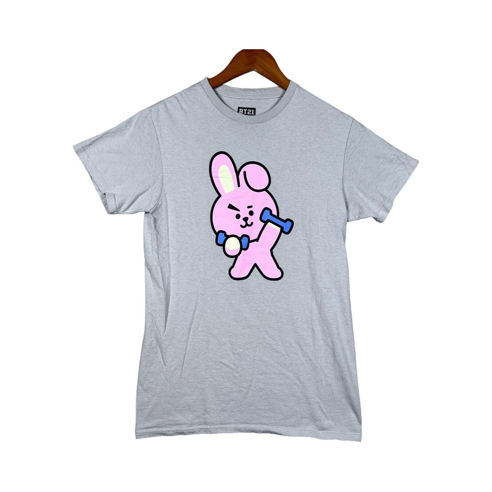 BTS BT21 Tee Cooky Tough Bunny Army K Pop T Shirt Men's Jungkook JK Adult's sz S